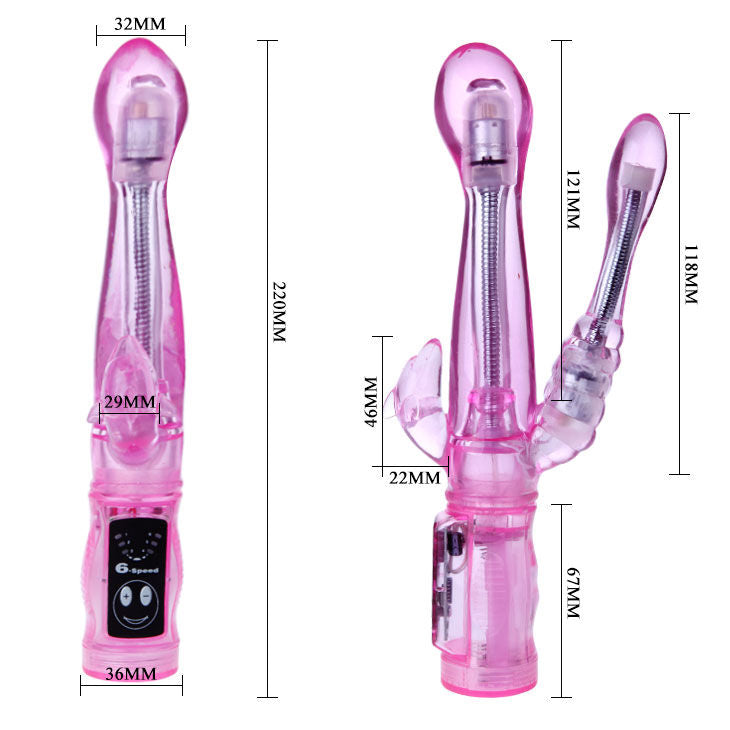 Vibratore Rabbit Punto G e Anale Baile — Gelatina, 6 Modalità