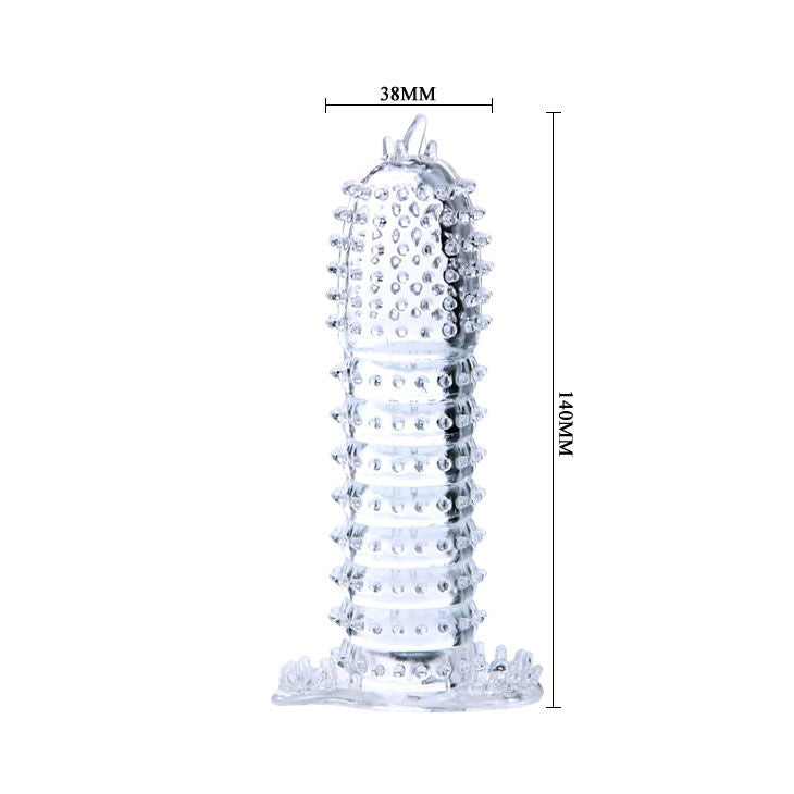 Guaina Fallica con Noduli Baile — Silicone Morbido, 14 cm