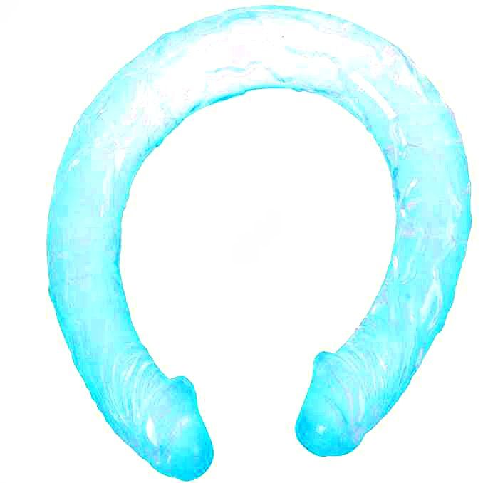 Dildo Doppio Flessibile Baile — Gelatina, 44.5 cm