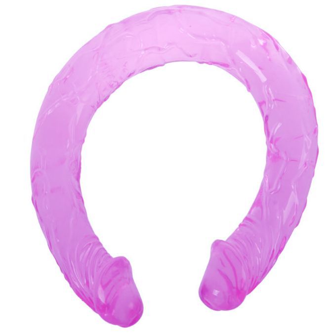 Dildo Doppio Flessibile Baile — Gelatina, 44.5 cm