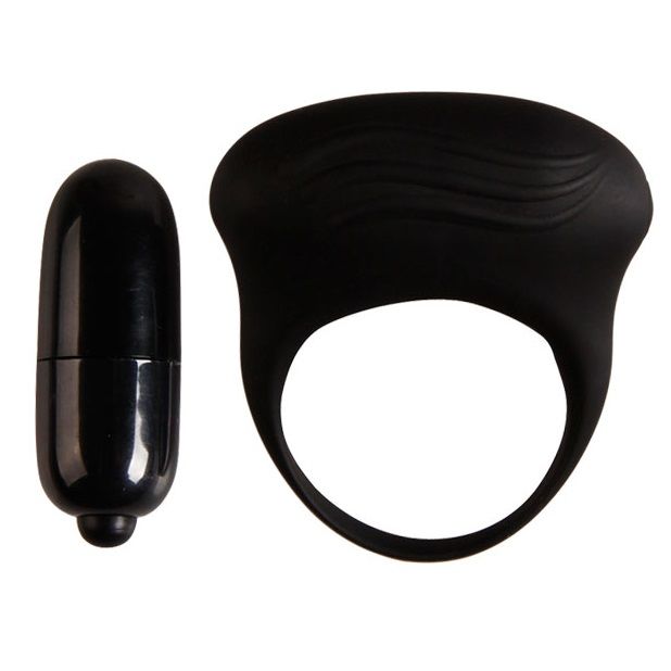 Anello Fallico Vibrante Pretty Love Bertram — Silicone Nero