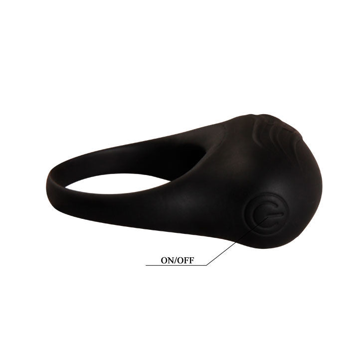 Anello Fallico Vibrante Pretty Love Bertram — Silicone Nero