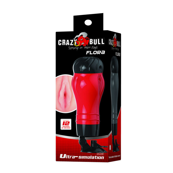 Masturbatore Maschile Ventosa Crazy Bull Flora — Vagina Realistica