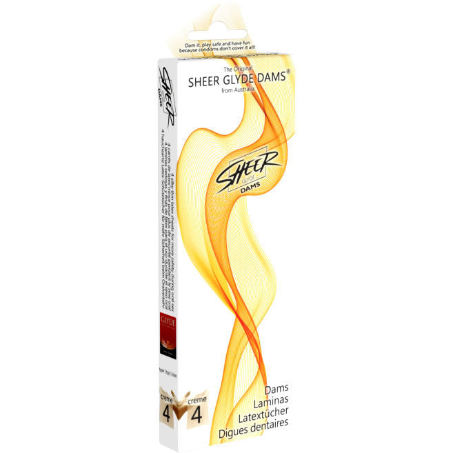 Diga di Lattice per Sesso Orale Sheer Glyde — Vaniglia 25 cm