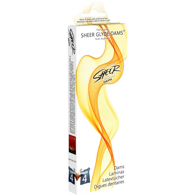 Dental Dam Protezione Sesso Orale Sheer Glyde — Lattice 25 cm