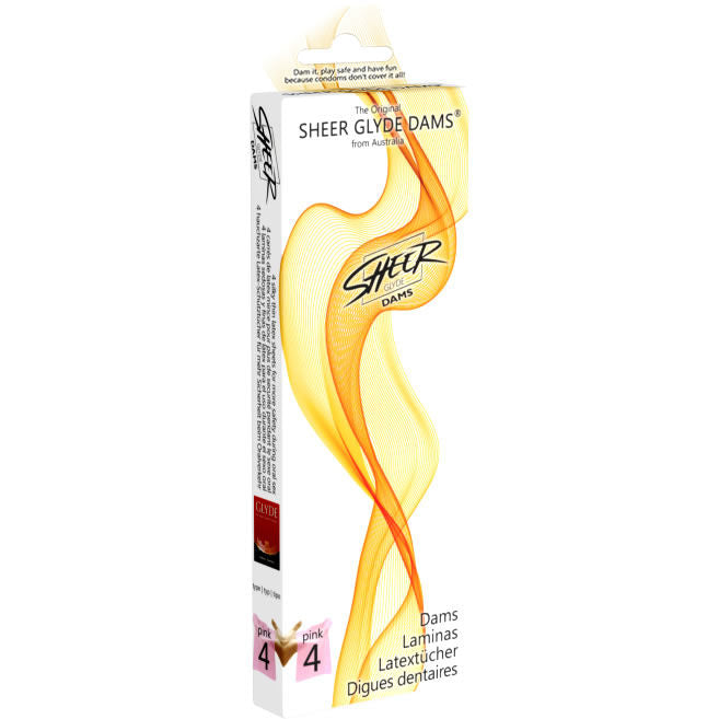 Diga Orale in Lattice Sheer Glyde Dams — Fragola, 25x15 cm