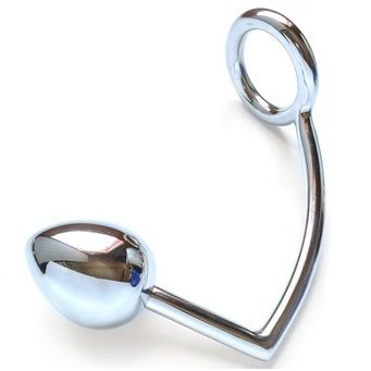 Anello Fallico con Plug Anale Metal Hard — Acciaio, 45 mm