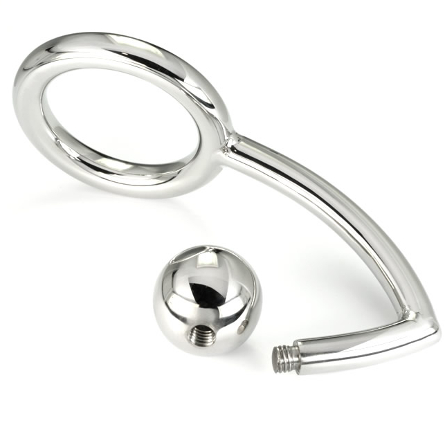 Anello Fallico con Plug Anale Metal Hard Intruder — Acciaio 45 mm