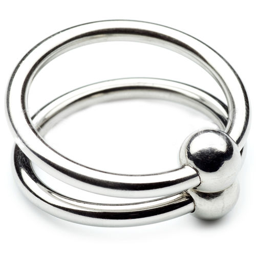 Anello Fallico Doppio in Acciaio Metal Hard Glian — 28 mm