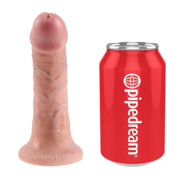 Imbracatura con Dildo King Cock Realistico 15,20 cm — Nero
