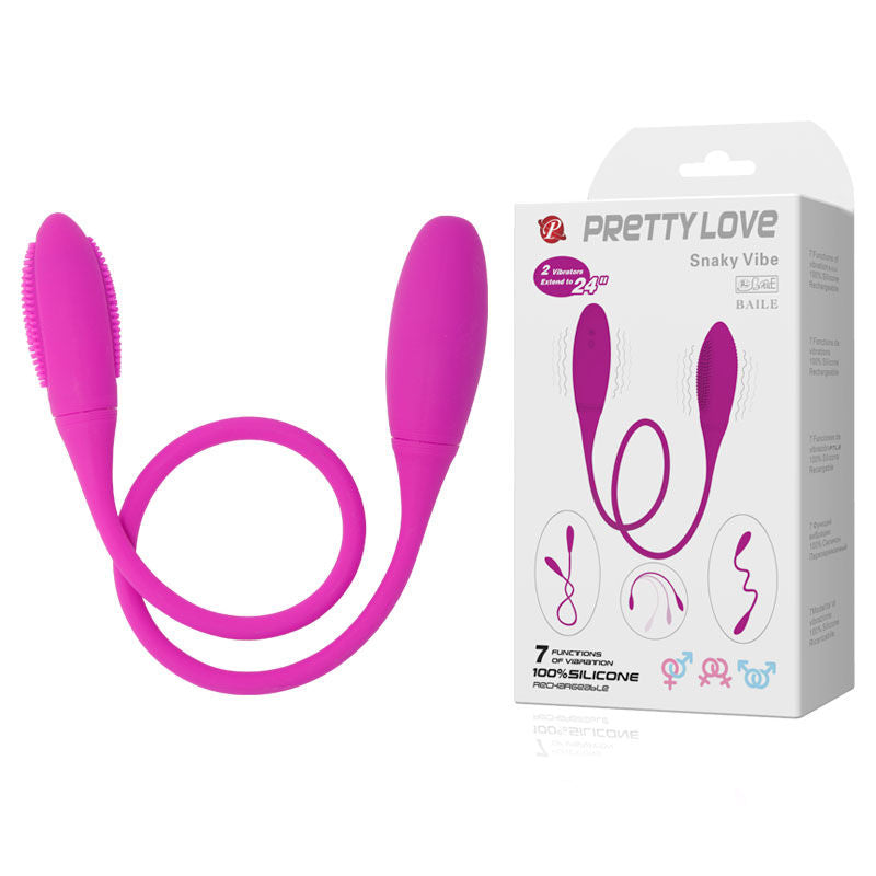 Vibratore Rabbit Doppio Pretty Love Snaky Deluxe — 7 Modalità