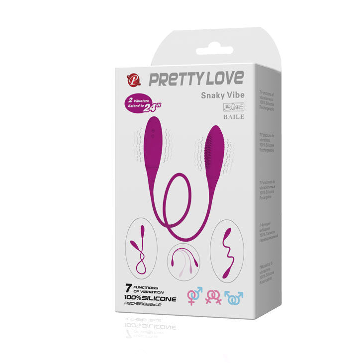 Vibratore Rabbit Doppio Pretty Love Snaky Deluxe — 7 Modalità
