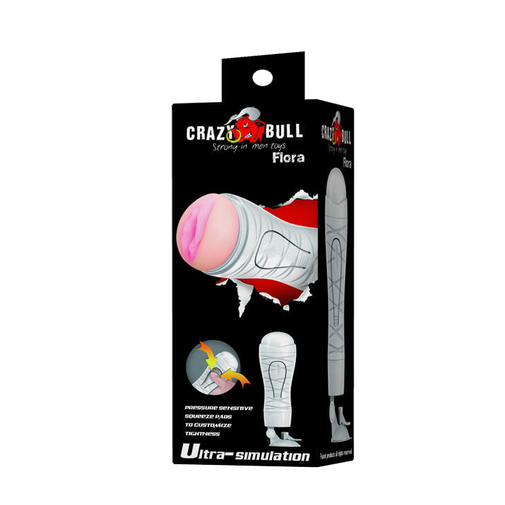Masturbatore Maschile Crazy Bull Flora — con Base Ventosa