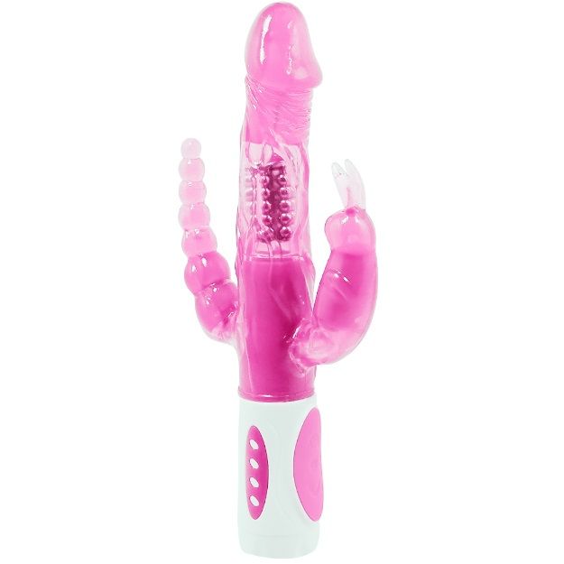Vibratore Rabbit Triplo Baile Pretty Bunny — 12 Velocità, TPR