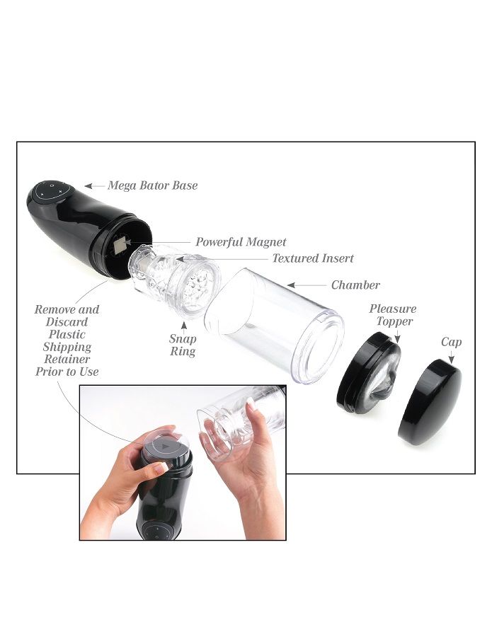 Masturbatore Maschile Vibrante PDX Mega Bator USB — Bocca