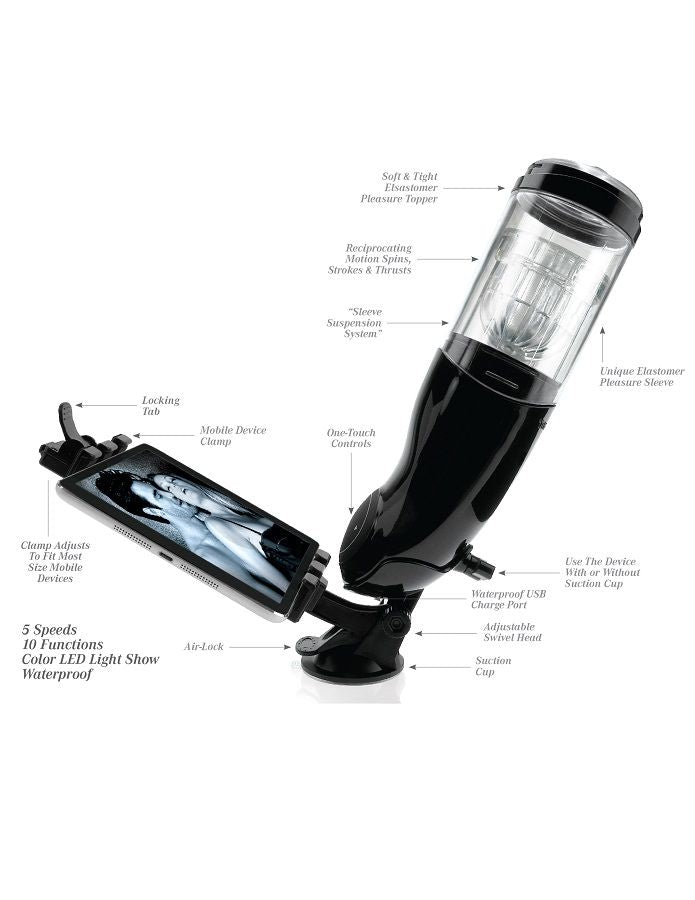 Masturbatore Maschile Vibrante PDX Mega Bator USB — Bocca