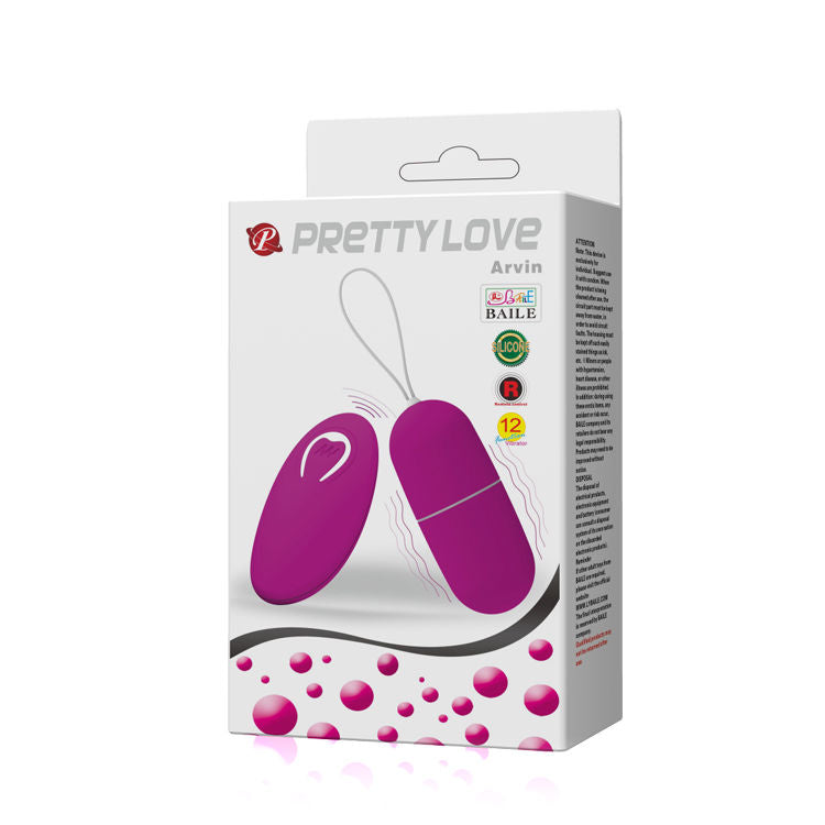 Uovo Vibrante con Telecomando Pretty Love Arvin — 12 Modalità