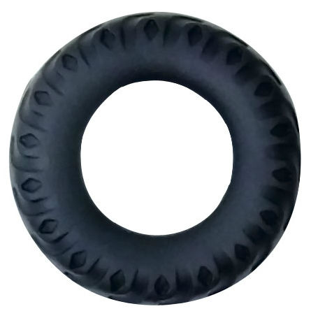 Anello Fallico in Silicone Baile Titan — 2 cm, Nero/Verde