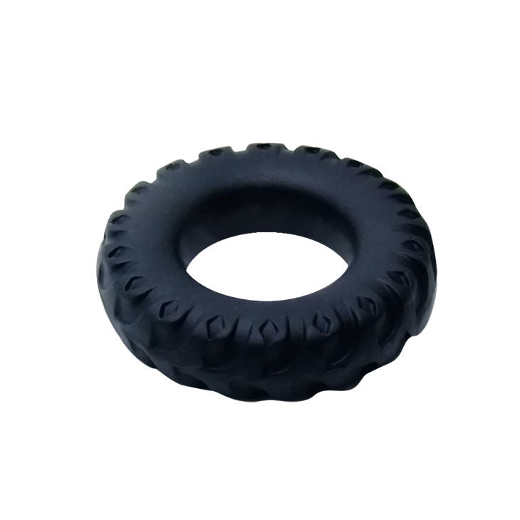 Anello Fallico in Silicone Baile Titan — 2 cm, Nero/Verde