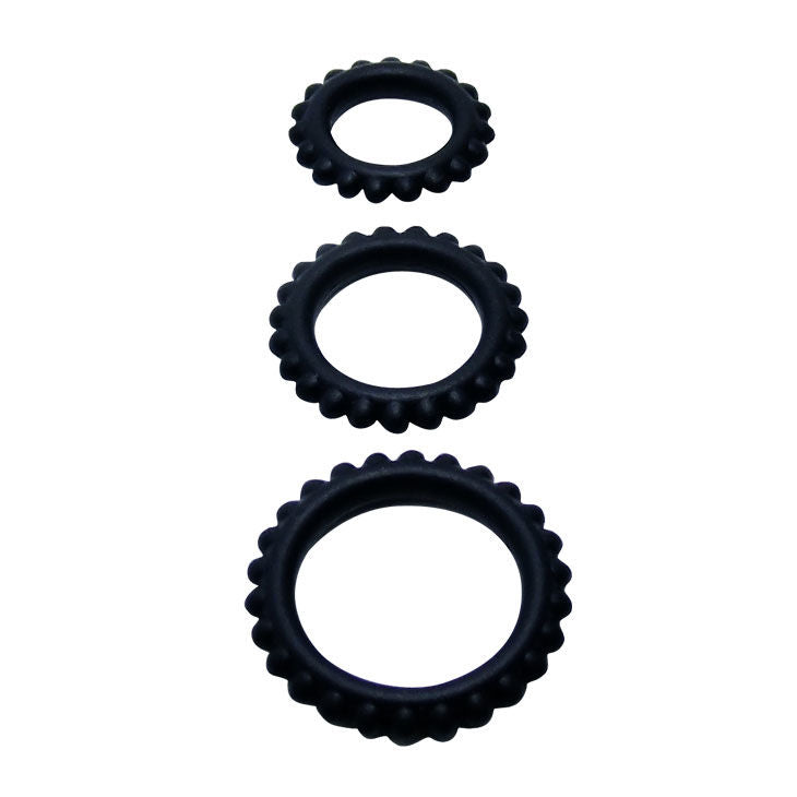 Kit Anelli Fallici Baile Titan Set — Silicone, 3 Misure