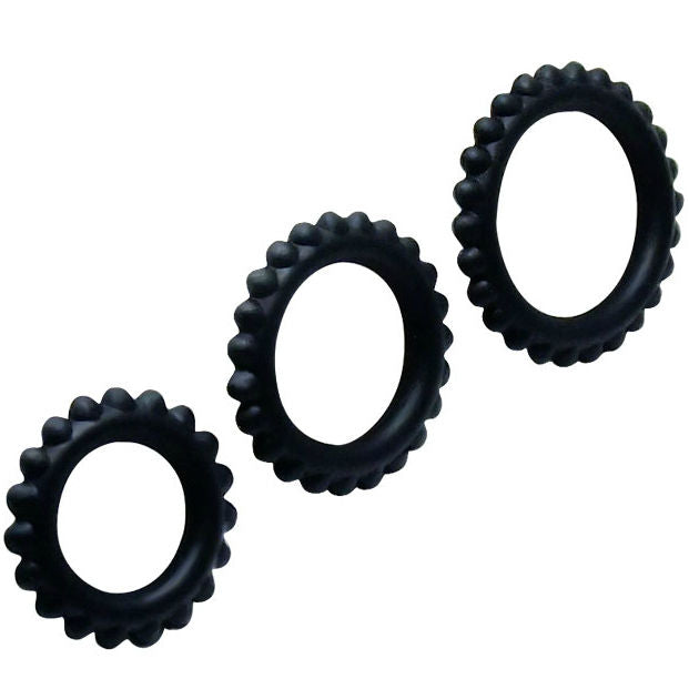 Kit Anelli Fallici Baile Titan Set — Silicone, 3 Misure