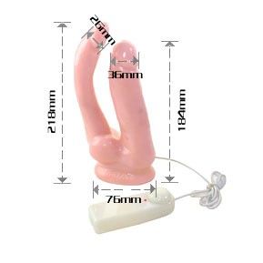 Dildo Doppia Penetrazione Vibrante Baile — Lattice con Ventosa