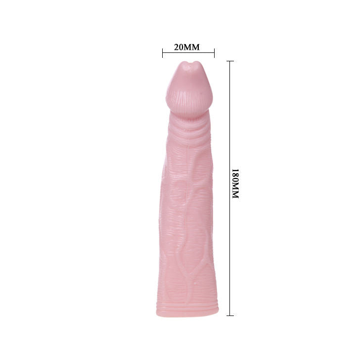Guaina Fallica Vibrante Baile Pleasure Fantasy — TPR, 18 cm