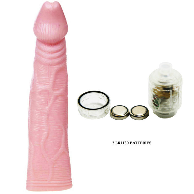 Guaina Fallica Vibrante Baile Pleasure Fantasy — TPR, 18 cm