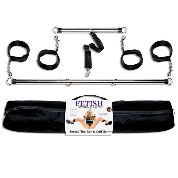 Kit Bondage Barre Spread Fetish Fantasy Series — Polsini Regolabili