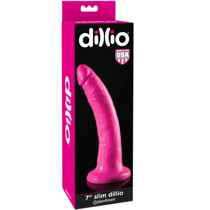 Dildo con Ventosa Dillio — 17,8 cm, Rosa
