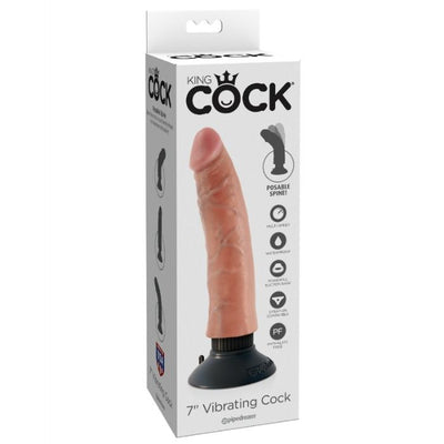 Dildo Realistico Vibrante King Cock — 17,78 cm
