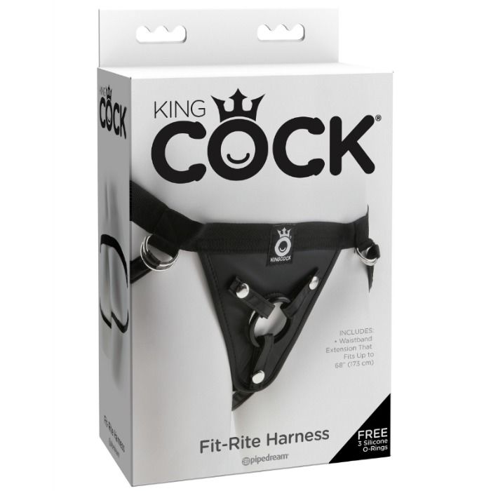 Imbracatura KING COCK Fit Rite Strap-On — Nera