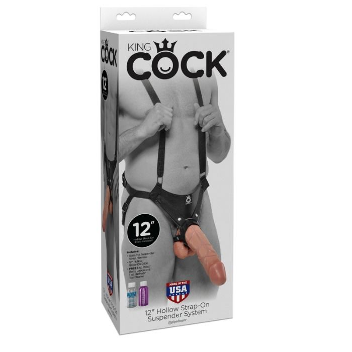Imbracatura Strapless Cava King Cock — 30,5 cm, Flesh