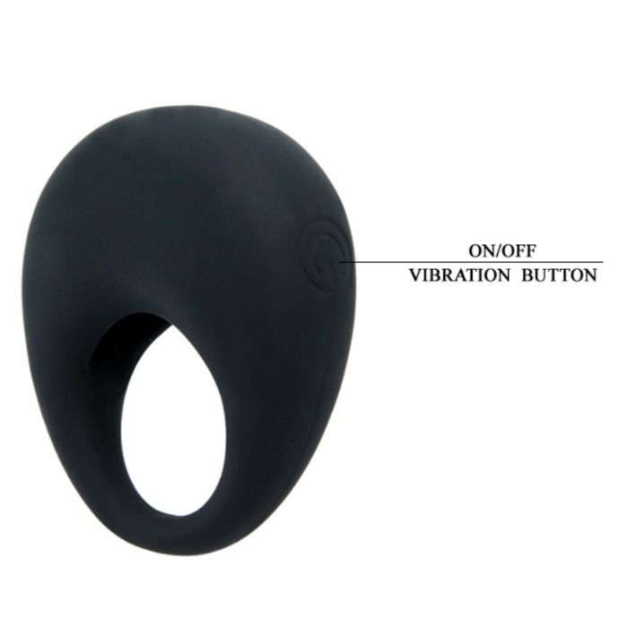 Anello Fallico Vibrante Pretty Love Trap — Silicone, Nero