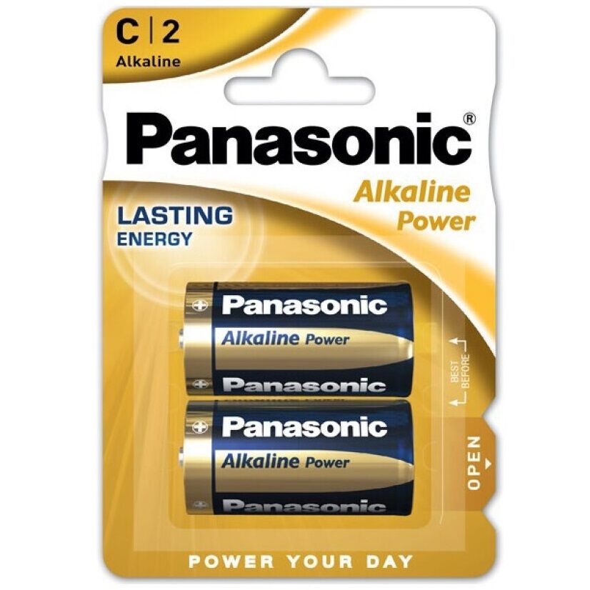 Batterie Alcaline C LR14 Panasonic — 2 Unità