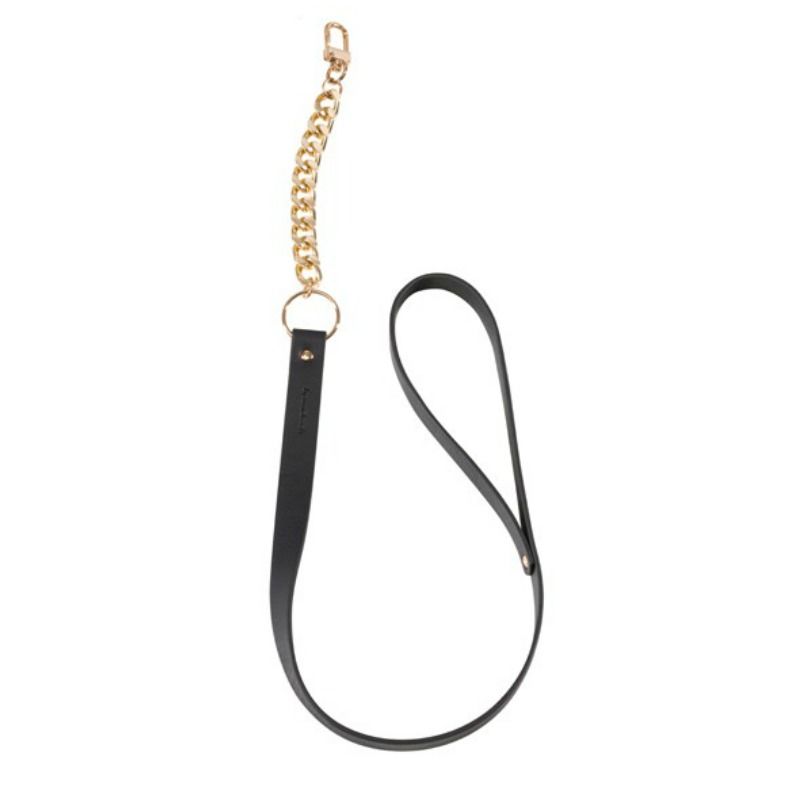 Collare BDSM con Guinzaglio Bijoux Indiscrets Maze — Nero