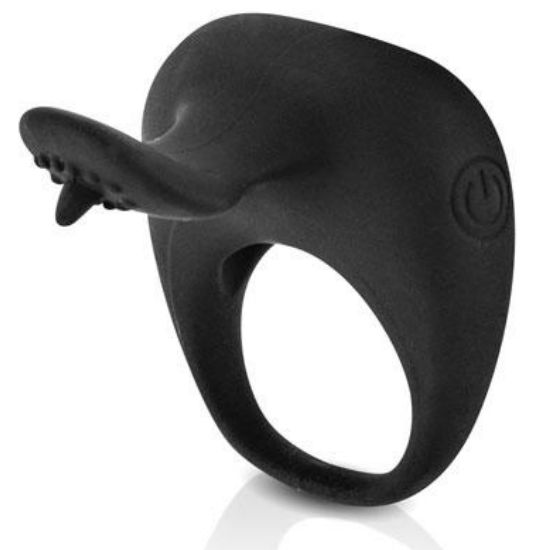 Anello Fallico Vibrante Pretty Love Thimble — Silicone, Nero