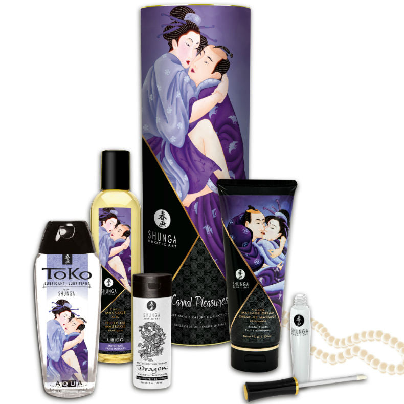 Kit Piaceri Erotici Shunga Collezione — Olio, Crema e Lubrificante