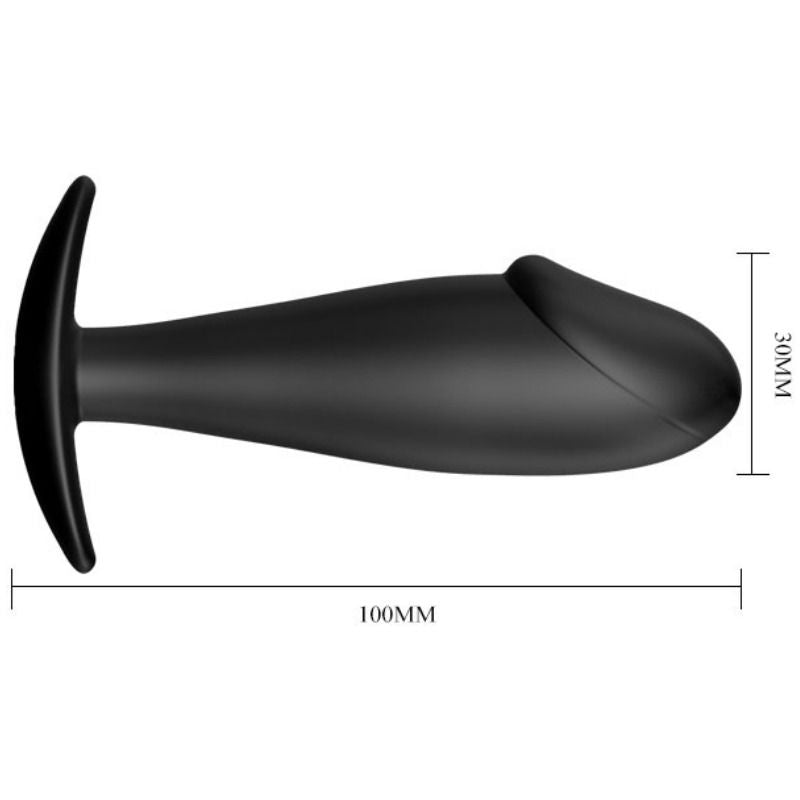 Plug Anale Realistico Pretty Love — Silicone, Nero