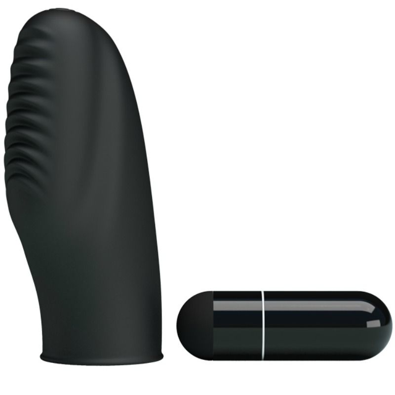 Vibratore Ditale Pretty Love Stanford — Silicone, Nero