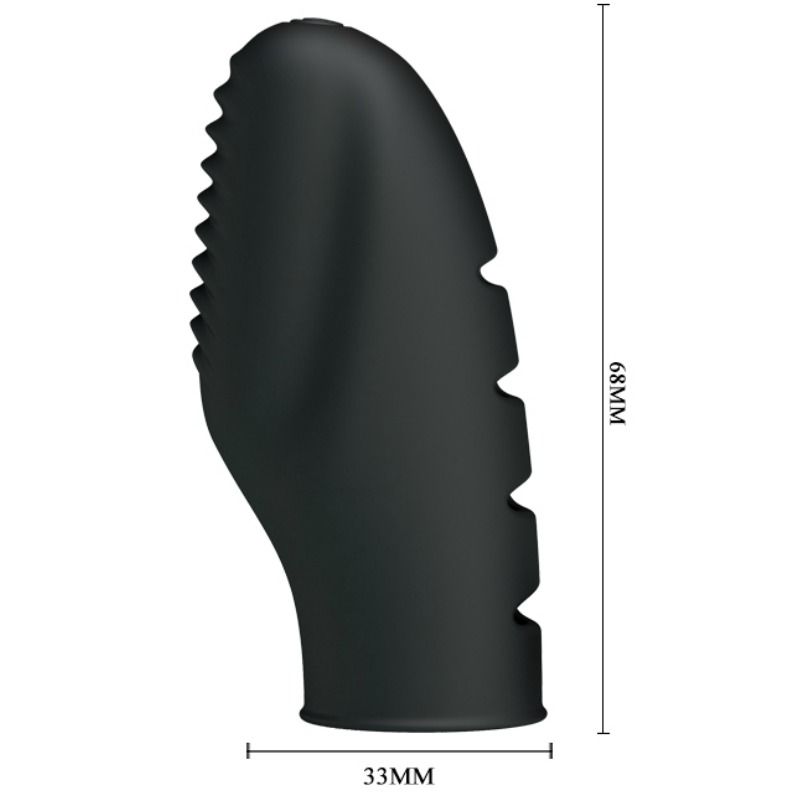 Vibratore Ditale Pretty Love Stanford — Silicone, Nero
