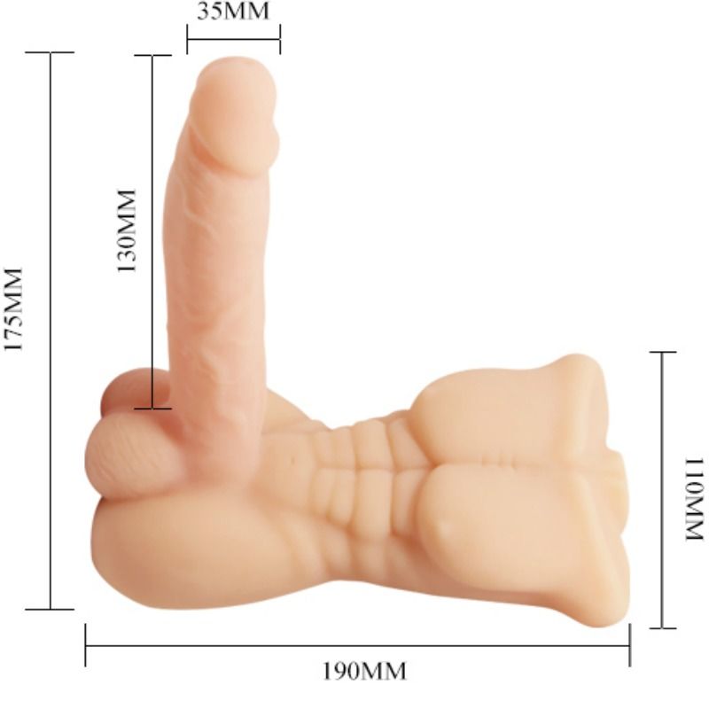 Masturbatore Torso Maschile Vibrante Baile Temptation Bigger Man