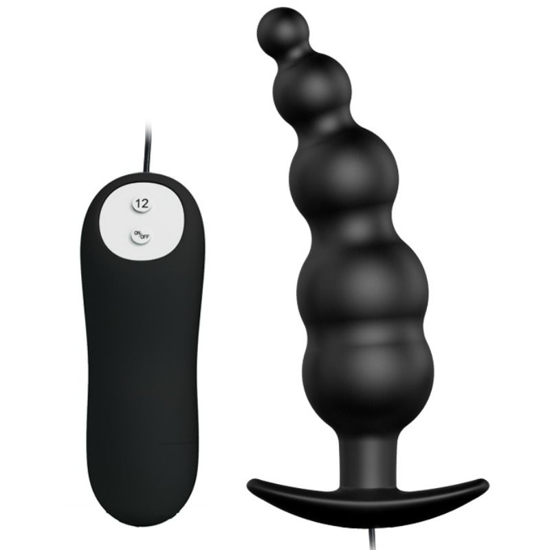 Plug Anale Vibrante Pretty Love — Silicone, 12 Modalità, Nero