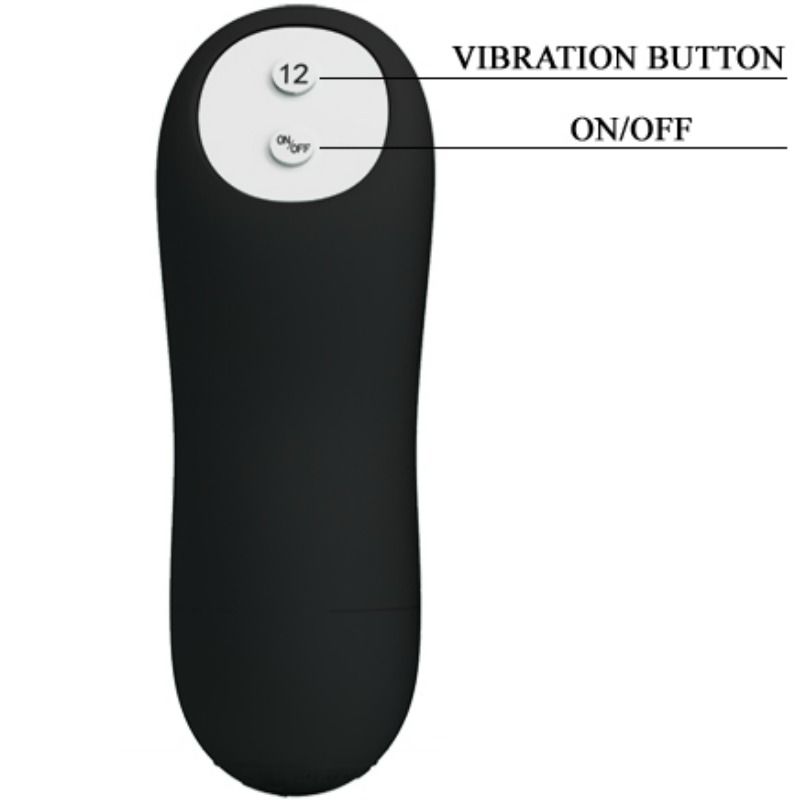 Plug Anale Vibrante Pretty Love — Silicone, 12 Modalità, Nero