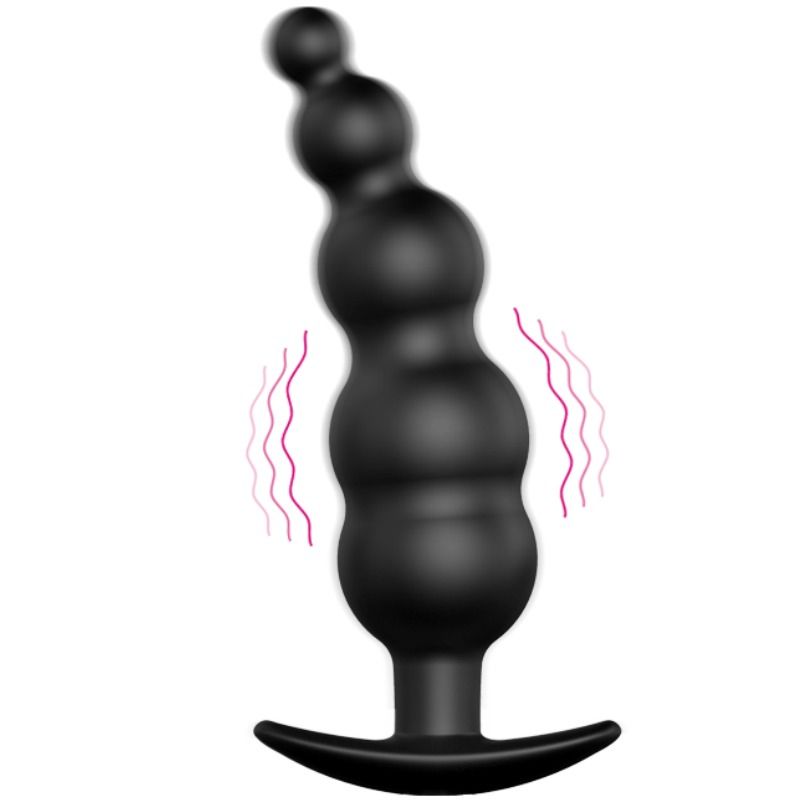 Plug Anale Vibrante Pretty Love — Silicone, 12 Modalità, Nero