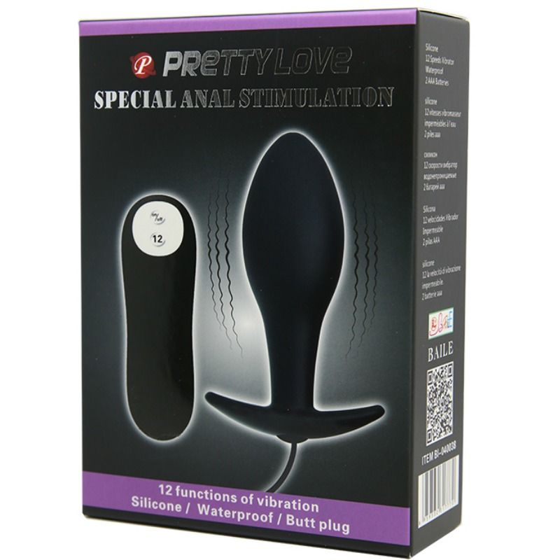 Plug Anale Vibrante Pretty Love Anchor — Silicone, 12 Modalità