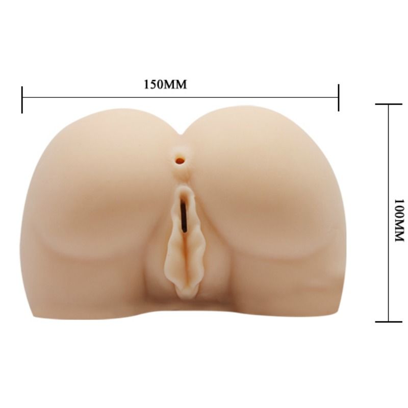Masturbatore Realistico Vagina e Ano Baile — Vibrante con Telecomando