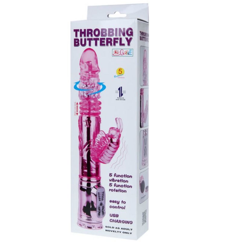 Vibratore Rabbit Rotante Baile Throbbing Butterfly — USB