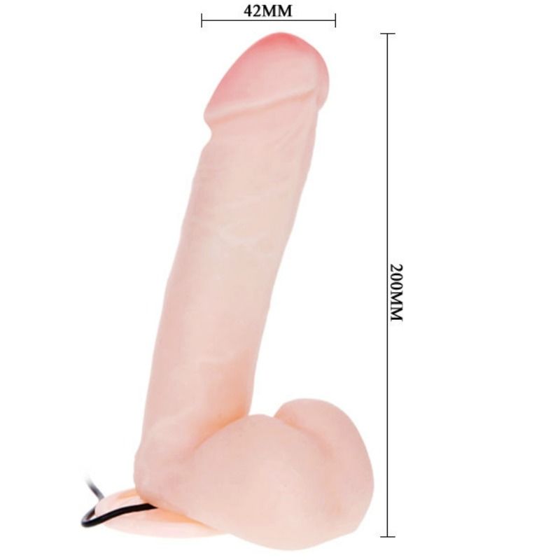 Dildo Realistico Vibrante Baile — Ventosa, 20 cm