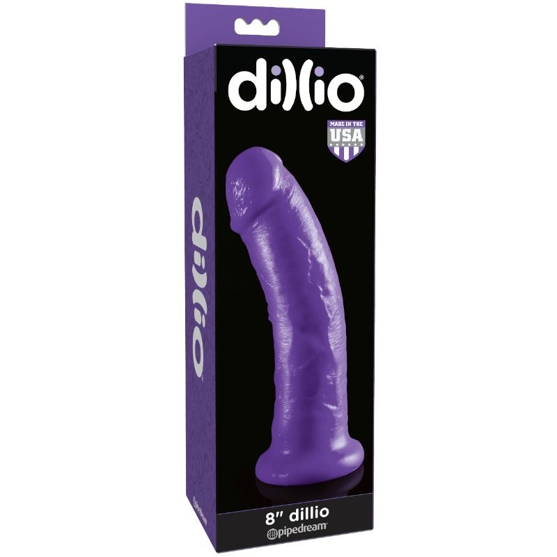 Dildo con Ventosa Dillio Pipedream — 20 cm, Viola